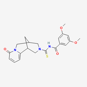 3,5-dimethoxy-N-[(6-oxo-7,11-diazatricyclo[7.3.1.0~2,7~]trideca-2,4-dien-11-yl)carbonothioyl]benzamide