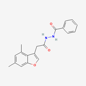 N'-[2-(4,6-dimethyl-1-benzofuran-3-yl)acetyl]benzohydrazide