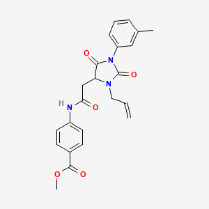 methyl 4-({[3-allyl-1-(3-methylphenyl)-2,5-dioxo-4-imidazolidinyl]acetyl}amino)benzoate