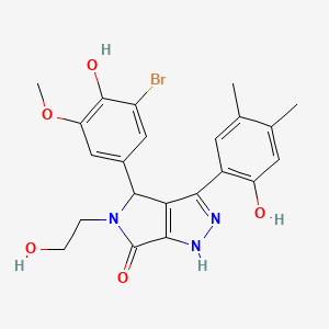4-(3-bromo-4-hydroxy-5-methoxyphenyl)-3-(2-hydroxy-4,5-dimethylphenyl)-5-(2-hydroxyethyl)-4,5-dihydropyrrolo[3,4-c]pyrazol-6(1H)-one