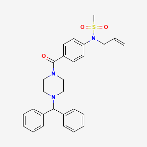 N-allyl-N-(4-{[4-(diphenylmethyl)-1-piperazinyl]carbonyl}phenyl)methanesulfonamide