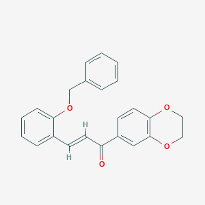 molecular formula C24H20O4 B422781 3-[2-(Benzyloxy)phenyl]-1-(2,3-dihydro-1,4-benzodioxin-6-yl)-2-propen-1-one 