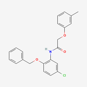 molecular formula C22H20ClNO3 B4227849 N-[2-(benzyloxy)-5-chlorophenyl]-2-(3-methylphenoxy)acetamide 