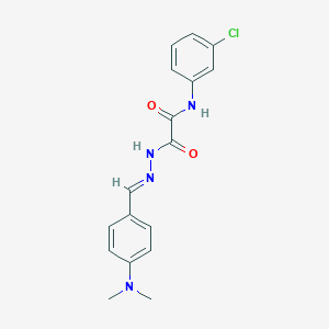 molecular formula C17H17ClN4O2 B422785 N-(3-chlorophenyl)-2-{2-[4-(dimethylamino)benzylidene]hydrazino}-2-oxoacetamide 
