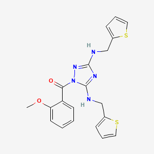 molecular formula C20H19N5O2S2 B4227871 1-(2-methoxybenzoyl)-N,N'-bis(2-thienylmethyl)-1H-1,2,4-triazole-3,5-diamine 