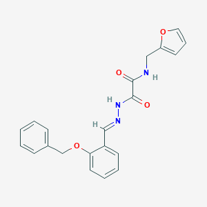 molecular formula C21H19N3O4 B422788 2-{2-[2-(benzyloxy)benzylidene]hydrazino}-N-(2-furylmethyl)-2-oxoacetamide 