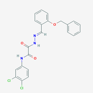 2-(2-(2-(Benzyloxy)benzylidene)hydrazino)-N-(3,4-dichlorophenyl)-2-oxoacetamide