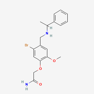 2-(5-bromo-2-methoxy-4-{[(1-phenylethyl)amino]methyl}phenoxy)acetamide