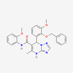 7-[2-(benzyloxy)-3-methoxyphenyl]-N-(2-methoxyphenyl)-5-methyl-4,7-dihydro[1,2,4]triazolo[1,5-a]pyrimidine-6-carboxamide