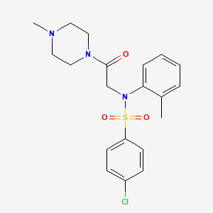 4-chloro-N-(2-methylphenyl)-N-[2-(4-methyl-1-piperazinyl)-2-oxoethyl]benzenesulfonamide