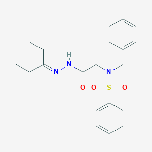 molecular formula C20H25N3O3S B422793 N-benzyl-N-{2-[2-(1-ethylpropylidene)hydrazino]-2-oxoethyl}benzenesulfonamide 