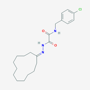 N-(4-chlorobenzyl)-2-(2-cyclododecylidenehydrazino)-2-oxoacetamide