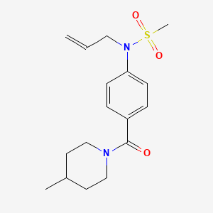 molecular formula C17H24N2O3S B4227949 N-allyl-N-{4-[(4-methyl-1-piperidinyl)carbonyl]phenyl}methanesulfonamide 