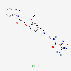 molecular formula C23H27ClN6O5 B4227961 4-amino-N-[2-({4-[2-(2,3-dihydro-1H-indol-1-yl)-2-oxoethoxy]-3-methoxybenzyl}amino)ethyl]-1,2,5-oxadiazole-3-carboxamide hydrochloride 