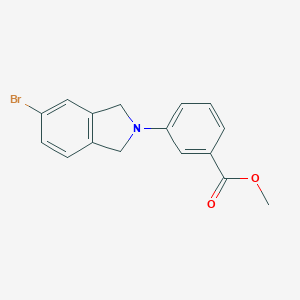 molecular formula C16H14BrNO2 B422797 methyl 3-(5-bromo-1,3-dihydro-2H-isoindol-2-yl)benzoate 