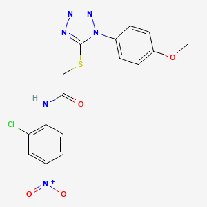 molecular formula C16H13ClN6O4S B4227975 N-(2-chloro-4-nitrophenyl)-2-{[1-(4-methoxyphenyl)-1H-tetrazol-5-yl]thio}acetamide 