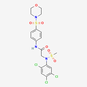 molecular formula C19H20Cl3N3O6S2 B4227995 N~2~-(methylsulfonyl)-N~1~-[4-(4-morpholinylsulfonyl)phenyl]-N~2~-(2,4,5-trichlorophenyl)glycinamide 