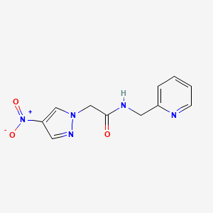molecular formula C11H11N5O3 B4228003 2-(4-nitro-1H-pyrazol-1-yl)-N-(2-pyridinylmethyl)acetamide 