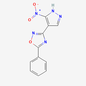 molecular formula C11H7N5O3 B4228010 3-(3-nitro-1H-pyrazol-4-yl)-5-phenyl-1,2,4-oxadiazole 