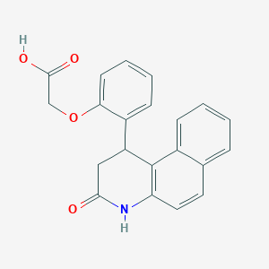 molecular formula C21H17NO4 B4228013 [2-(3-oxo-1,2,3,4-tetrahydrobenzo[f]quinolin-1-yl)phenoxy]acetic acid 