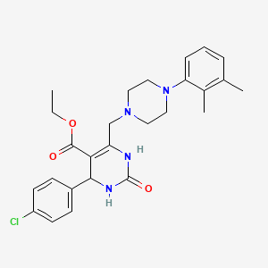 molecular formula C26H31ClN4O3 B4228045 ethyl 4-(4-chlorophenyl)-6-{[4-(2,3-dimethylphenyl)-1-piperazinyl]methyl}-2-oxo-1,2,3,4-tetrahydro-5-pyrimidinecarboxylate 
