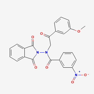 molecular formula C24H17N3O7 B4228049 N-(1,3-dioxo-1,3-dihydro-2H-isoindol-2-yl)-N-[2-(3-methoxyphenyl)-2-oxoethyl]-3-nitrobenzamide 