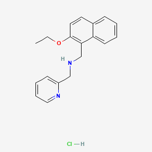molecular formula C19H21ClN2O B4228070 [(2-ethoxy-1-naphthyl)methyl](2-pyridinylmethyl)amine hydrochloride 