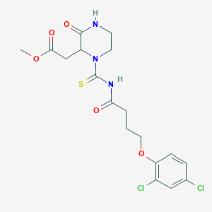 methyl [1-({[4-(2,4-dichlorophenoxy)butanoyl]amino}carbonothioyl)-3-oxo-2-piperazinyl]acetate