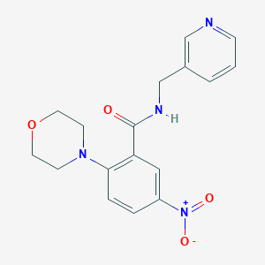 molecular formula C17H18N4O4 B4228089 2-(4-morpholinyl)-5-nitro-N-(3-pyridinylmethyl)benzamide 