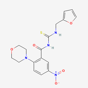 molecular formula C17H18N4O5S B4228111 N-{[(2-furylmethyl)amino]carbonothioyl}-2-(4-morpholinyl)-5-nitrobenzamide 