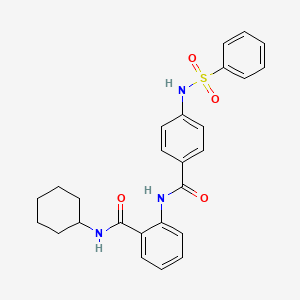 N-cyclohexyl-2-({4-[(phenylsulfonyl)amino]benzoyl}amino)benzamide