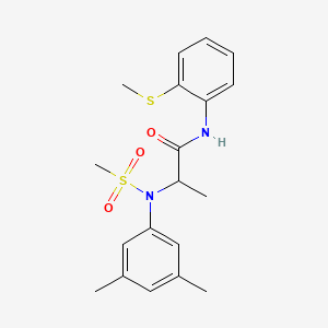 molecular formula C19H24N2O3S2 B4228131 N~2~-(3,5-dimethylphenyl)-N~2~-(methylsulfonyl)-N~1~-[2-(methylthio)phenyl]alaninamide 