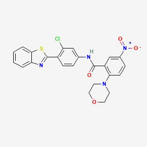 N-[4-(1,3-benzothiazol-2-yl)-3-chlorophenyl]-2-(4-morpholinyl)-5-nitrobenzamide