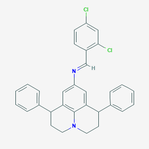 molecular formula C31H26Cl2N2 B422815 N-(2,4-dichlorobenzylidene)-N-(1,7-diphenyl-2,3,6,7-tetrahydro-1H,5H-pyrido[3,2,1-ij]quinolin-9-yl)amine 