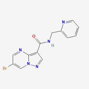 6-bromo-N-(2-pyridinylmethyl)pyrazolo[1,5-a]pyrimidine-3-carboxamide