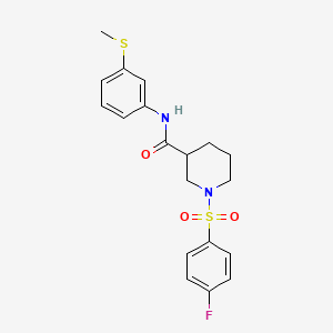 1-[(4-fluorophenyl)sulfonyl]-N-[3-(methylthio)phenyl]-3-piperidinecarboxamide