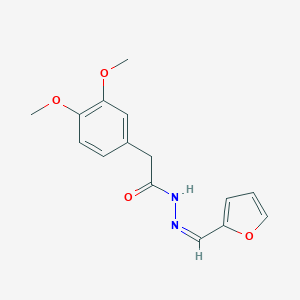 molecular formula C15H16N2O4 B422818 2-(3,4-dimethoxyphenyl)-N'-(2-furylmethylene)acetohydrazide 