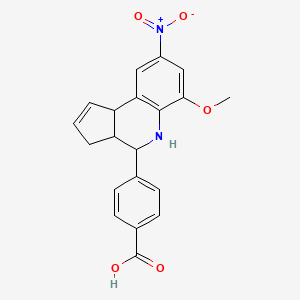 4-(6-methoxy-8-nitro-3a,4,5,9b-tetrahydro-3H-cyclopenta[c]quinolin-4-yl)benzoic acid