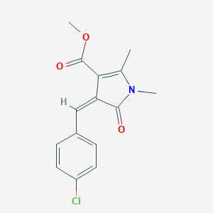 molecular formula C15H14ClNO3 B422821 methyl 4-(4-chlorobenzylidene)-1,2-dimethyl-5-oxo-4,5-dihydro-1H-pyrrole-3-carboxylate 