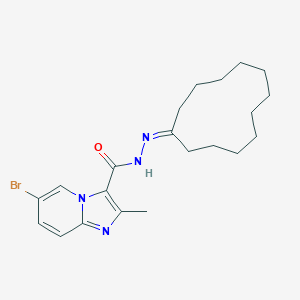 molecular formula C21H29BrN4O B422822 6-bromo-N'-cyclododecylidene-2-methylimidazo[1,2-a]pyridine-3-carbohydrazide CAS No. 352562-94-8