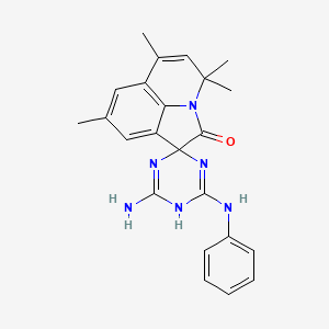 4'-amino-6'-anilino-4,4,6,8-tetramethyl-4H,5'H-spiro[pyrrolo[3,2,1-ij]quinoline-1,2'-[1,3,5]triazin]-2-one