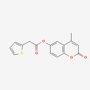 molecular formula C16H12O4S B4228236 4-methyl-2-oxo-2H-chromen-6-yl 2-thienylacetate 