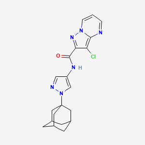 molecular formula C20H21ClN6O B4228239 N-[1-(1-adamantyl)-1H-pyrazol-4-yl]-3-chloropyrazolo[1,5-a]pyrimidine-2-carboxamide 