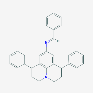molecular formula C31H28N2 B422826 N-benzylidene-N-(1,7-diphenyl-2,3,6,7-tetrahydro-1H,5H-pyrido[3,2,1-ij]quinolin-9-yl)amine 