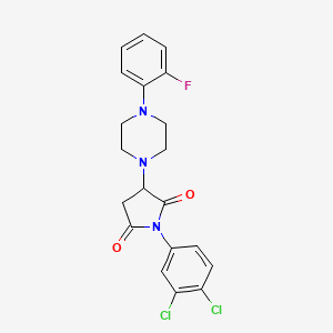 1-(3,4-dichlorophenyl)-3-[4-(2-fluorophenyl)-1-piperazinyl]-2,5-pyrrolidinedione