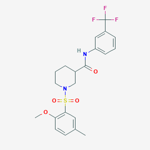 1-[(2-methoxy-5-methylphenyl)sulfonyl]-N-[3-(trifluoromethyl)phenyl]-3-piperidinecarboxamide