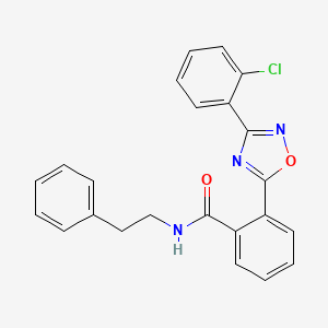 molecular formula C23H18ClN3O2 B4228273 2-[3-(2-chlorophenyl)-1,2,4-oxadiazol-5-yl]-N-(2-phenylethyl)benzamide 