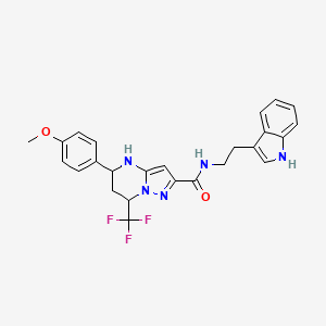 N-[2-(1H-indol-3-yl)ethyl]-5-(4-methoxyphenyl)-7-(trifluoromethyl)-4,5,6,7-tetrahydropyrazolo[1,5-a]pyrimidine-2-carboxamide