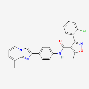 3-(2-chlorophenyl)-5-methyl-N-[4-(8-methylimidazo[1,2-a]pyridin-2-yl)phenyl]-4-isoxazolecarboxamide