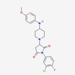 1-(3-chloro-4-fluorophenyl)-3-{4-[(4-methoxyphenyl)amino]-1-piperidinyl}-2,5-pyrrolidinedione